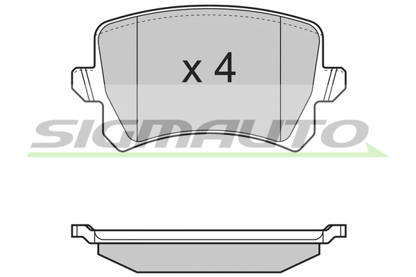 SIGMAUTO fékbetétkészlet, tárcsafék - SPB366 - TothCarparts