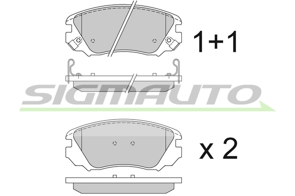 SIGMAUTO fékbetétkészlet, tárcsafék - SPB376 - TothCarparts