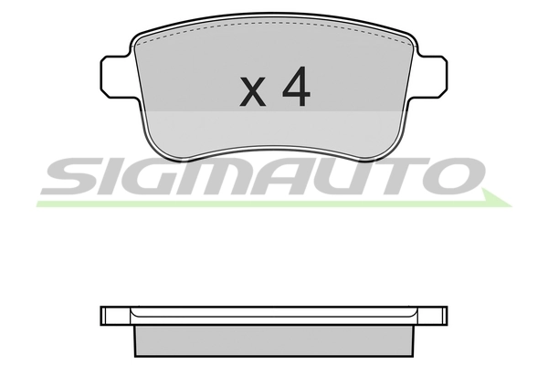 SIGMAUTO fékbetétkészlet, tárcsafék - SPB384 - TothCarparts