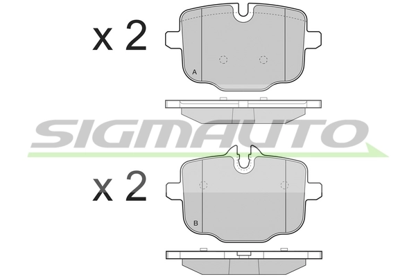 SIGMAUTO fékbetétkészlet, tárcsafék - SPB450 - TothCarparts