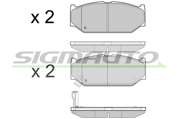 SIGMAUTO fékbetétkészlet, tárcsafék - SPB455 - TothCarparts