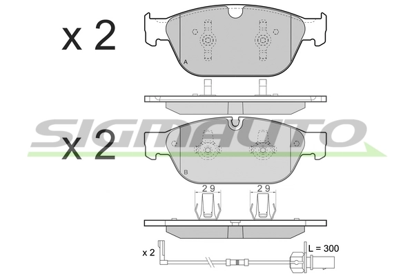 SIGMAUTO fékbetétkészlet, tárcsafék - SPB477 - TothCarparts