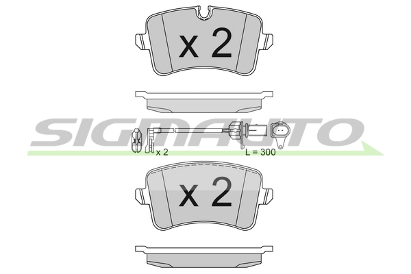 SIGMAUTO fékbetétkészlet, tárcsafék - SPB493 - TothCarparts