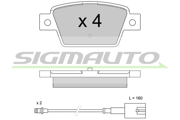 SIGMAUTO fékbetétkészlet, tárcsafék - SPB511 - TothCarparts