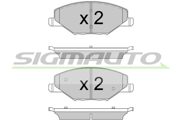 SIGMAUTO fékbetétkészlet, tárcsafék - SPB591 - TothCarparts
