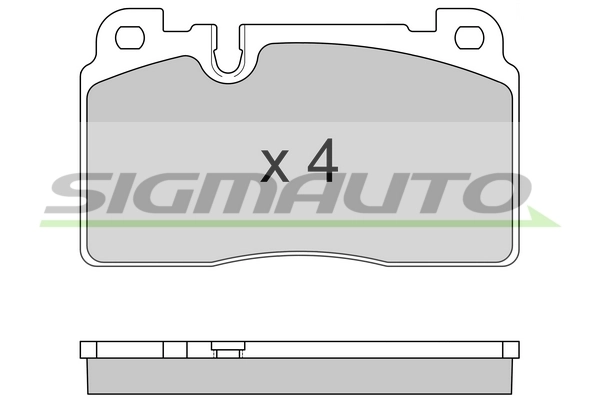 SIGMAUTO fékbetétkészlet, tárcsafék - SPB592 - TothCarparts