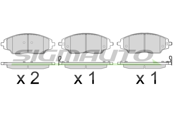 SIGMAUTO fékbetétkészlet, tárcsafék - SPB599 - TothCarparts