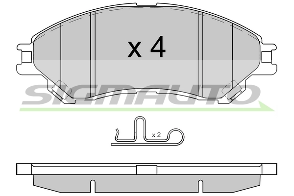 SIGMAUTO fékbetétkészlet, tárcsafék - SPB603 - TothCarparts