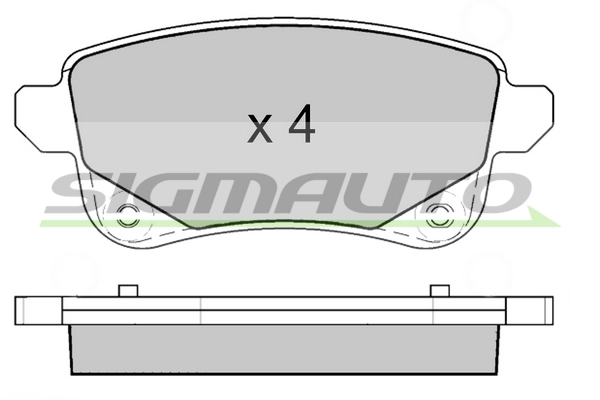 SIGMAUTO fékbetétkészlet, tárcsafék - SPB645 - TothCarparts