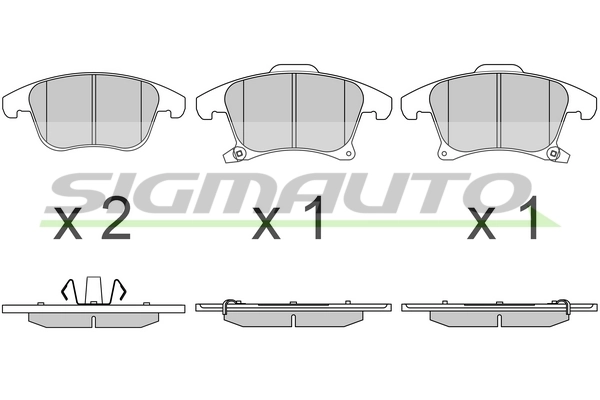 SIGMAUTO fékbetétkészlet, tárcsafék - SPB655 - TothCarparts