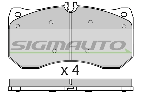 SIGMAUTO fékbetétkészlet, tárcsafék - SPB677 - TothCarparts