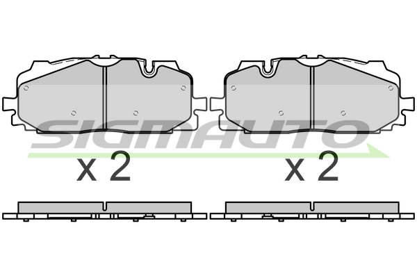 SIGMAUTO fékbetétkészlet, tárcsafék - SPB687 - TothCarparts