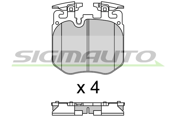 SIGMAUTO fékbetétkészlet, tárcsafék - SPB692 - TothCarparts