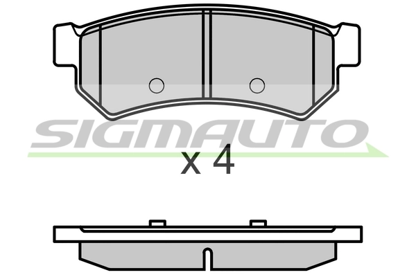 SIGMAUTO fékbetétkészlet, tárcsafék - SPB695 - TothCarparts