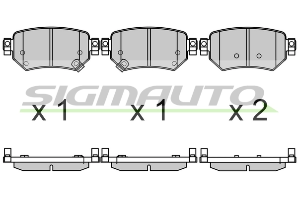 SIGMAUTO fékbetétkészlet, tárcsafék - SPB707 - TothCarparts