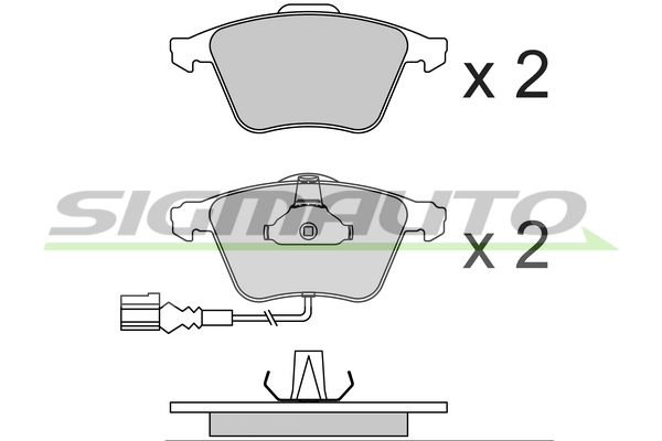 SIGMAUTO fékbetétkészlet, tárcsafék - SPB741 - TothCarparts
