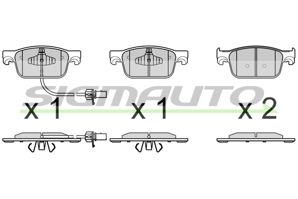 SIGMAUTO fékbetétkészlet, tárcsafék - SPB761 - TothCarparts