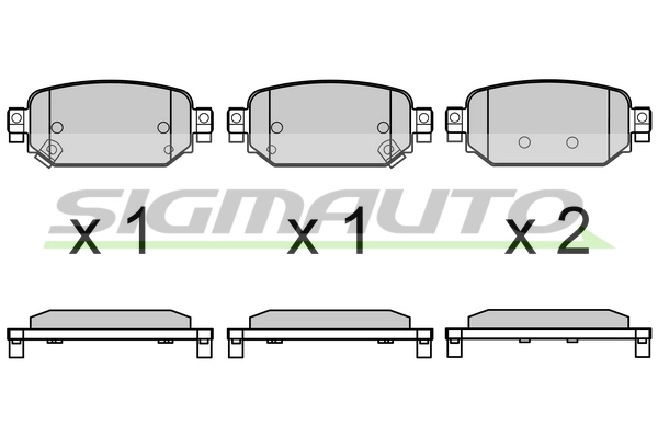 SIGMAUTO fékbetétkészlet, tárcsafék - SPB768 - TothCarparts