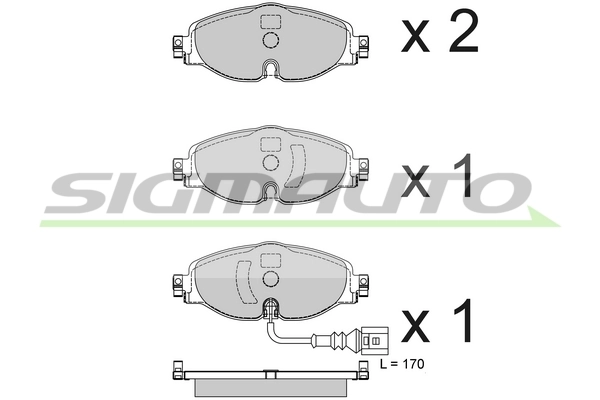 SIGMAUTO fékbetétkészlet, tárcsafék - SPB782 - TothCarparts