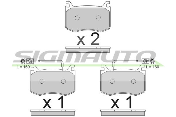 SIGMAUTO fékbetétkészlet, tárcsafék - SPB792 - TothCarparts
