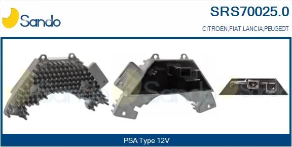 SANDO ellenállás, belső tér szellőzés - SRS70025.0 - TothCarparts