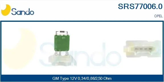 SANDO ellenállás, belső tér szellőzés - SRS77006.0 - TothCarparts