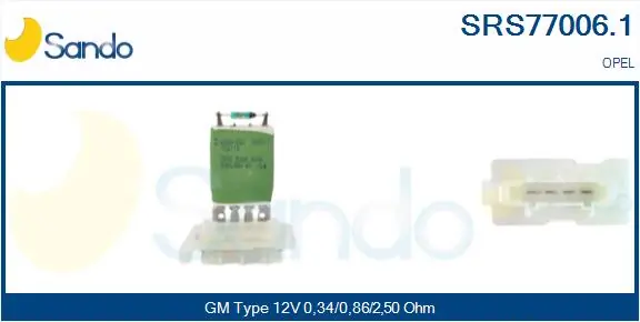 SANDO ellenállás, belső tér szellőzés - SRS77006.1 - TothCarparts