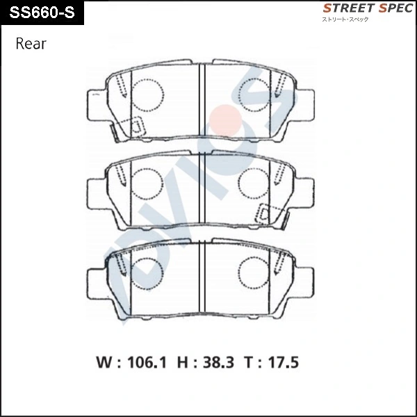 ADVICS fékbetétkészlet, tárcsafék - SS660-S - TothCarparts