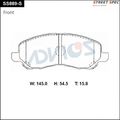 ADVICS fékbetétkészlet, tárcsafék - SS889-S - TothCarparts
