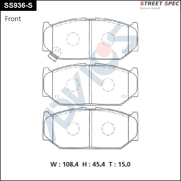 ADVICS fékbetétkészlet, tárcsafék - SS936-S - TothCarparts