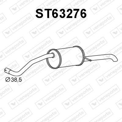 VENEPORTE hátsó hangtompító - ST63276 - TothCarparts