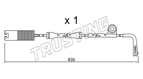 TRUSTING figyelmezető kontaktus, fékbetétkopás - SU.104 - TothCarparts