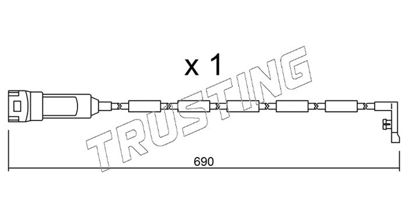 TRUSTING figyelmezető kontaktus, fékbetétkopás - SU.108 - TothCarparts