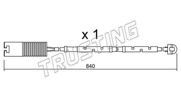 TRUSTING figyelmezető kontaktus, fékbetétkopás - SU.123 - TothCarparts