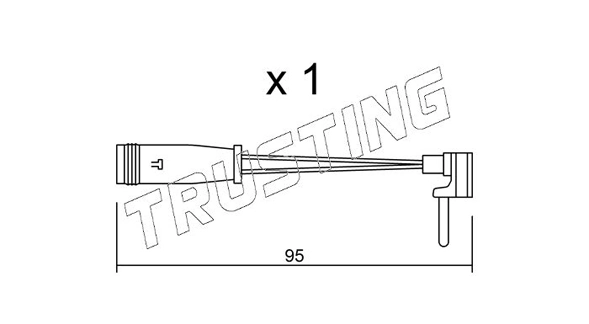TRUSTING figyelmezető kontaktus, fékbetétkopás - SU.129 - TothCarparts