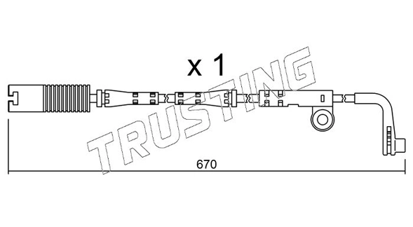 TRUSTING figyelmezető kontaktus, fékbetétkopás - SU.150 - TothCarparts