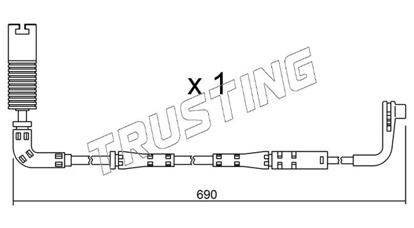 TRUSTING figyelmezető kontaktus, fékbetétkopás - SU.157 - TothCarparts