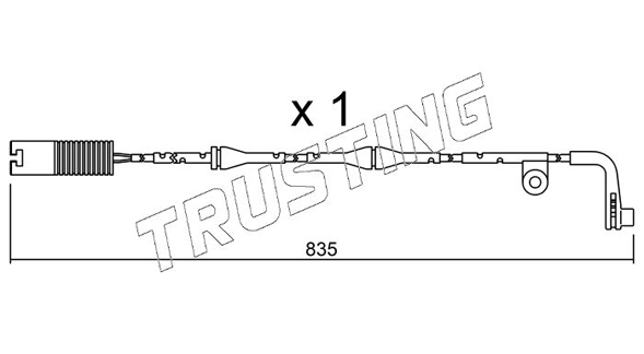 TRUSTING figyelmezető kontaktus, fékbetétkopás - SU.158 - TothCarparts