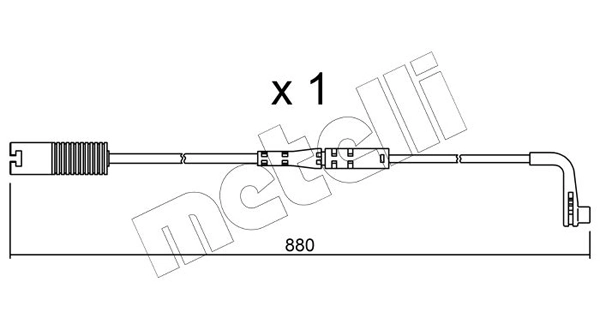 METELLI figyelmezető kontaktus, fékbetétkopás - SU.207 - TothCarparts