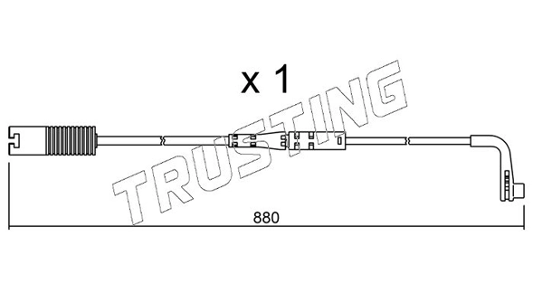 TRUSTING figyelmezető kontaktus, fékbetétkopás - SU.207 - TothCarparts