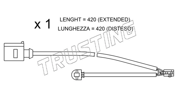 TRUSTING figyelmezető kontaktus, fékbetétkopás - SU.217 - TothCarparts