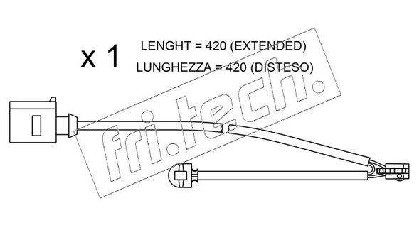 fri.tech. figyelmezető kontaktus, fékbetétkopás - SU.217 - TothCarparts