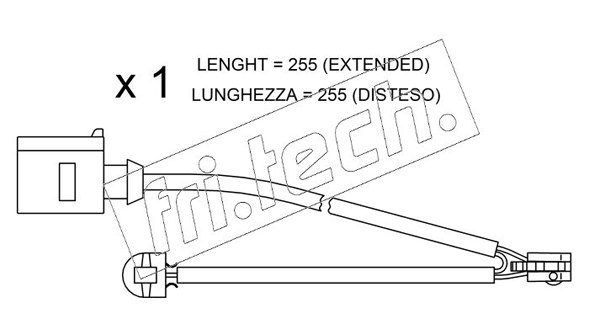fri.tech. figyelmezető kontaktus, fékbetétkopás - SU.218 - TothCarparts