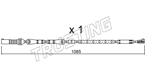TRUSTING figyelmezető kontaktus, fékbetétkopás - SU.284 - TothCarparts