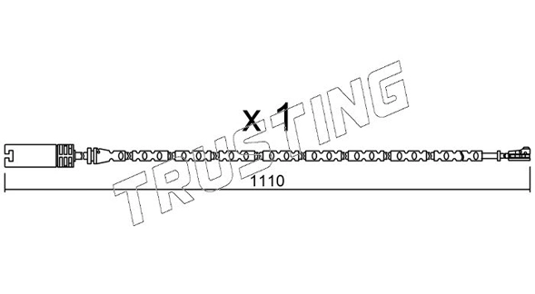 TRUSTING figyelmezető kontaktus, fékbetétkopás - SU.303 - TothCarparts