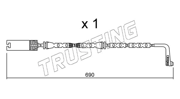 TRUSTING figyelmezető kontaktus, fékbetétkopás - SU.305 - TothCarparts