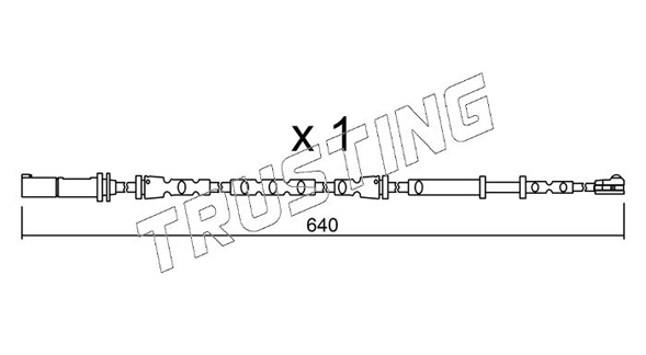TRUSTING figyelmezető kontaktus, fékbetétkopás - SU.312 - TothCarparts