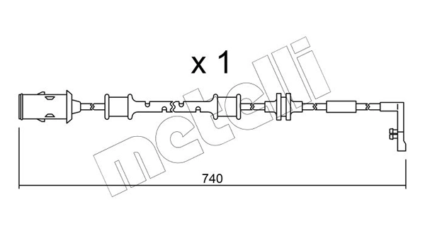 METELLI figyelmezető kontaktus, fékbetétkopás - SU.318 - TothCarparts