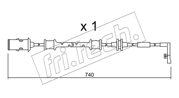 fri.tech. figyelmezető kontaktus, fékbetétkopás - SU.318 - TothCarparts