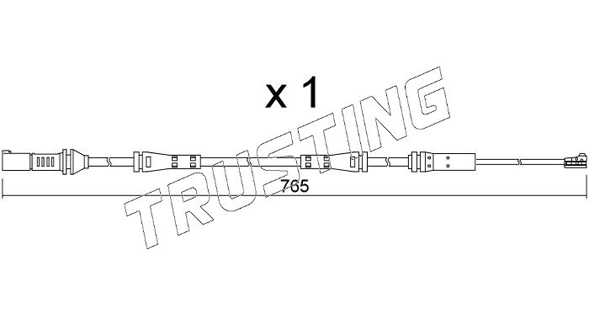TRUSTING figyelmezető kontaktus, fékbetétkopás - SU.372 - TothCarparts